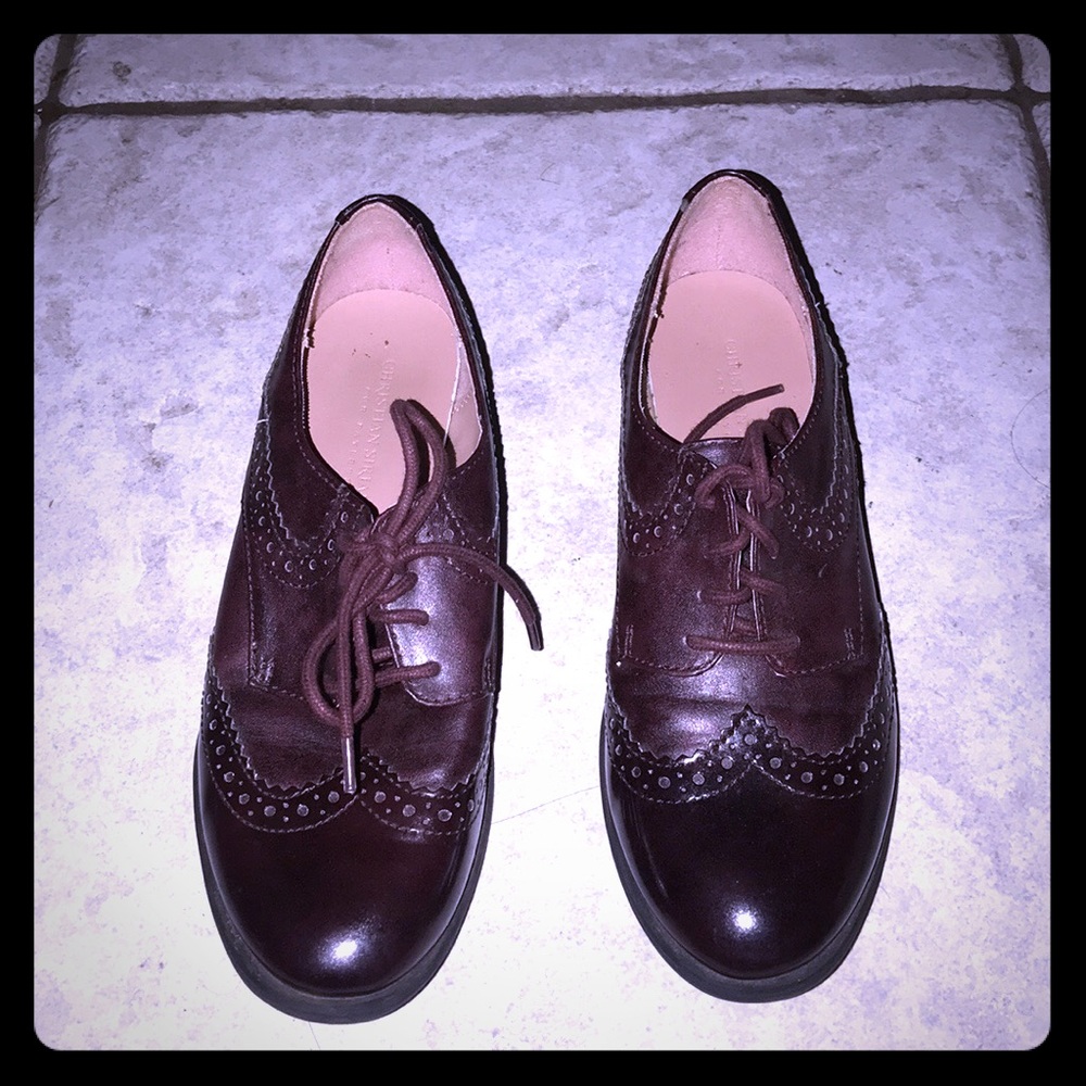Christian Siriano Burgandy oxfords